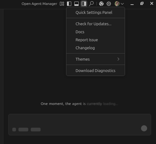 Sign-out button in Antigravity that becomes unresponsive during the freeze